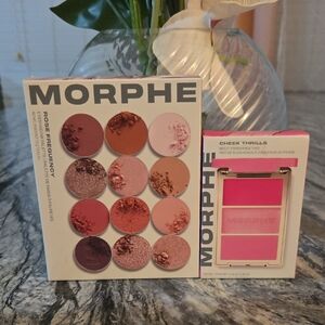 Morphe Rose Frequency Eyeshadow Palette & Cheek Thrills Blush Trio — Pink